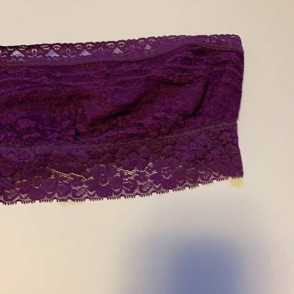 🆕 Free People Purple Lace Bandeau - Women’s Size Small - Picture 4 of 7